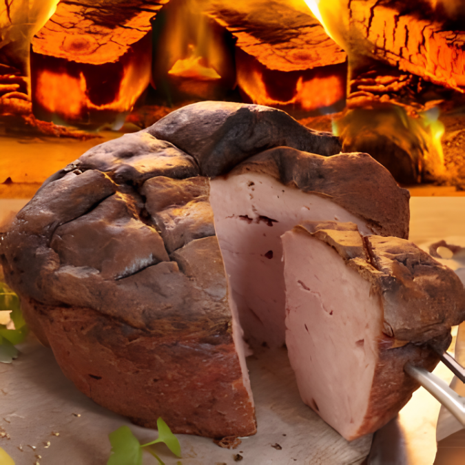 Holzofen Fleischkäse